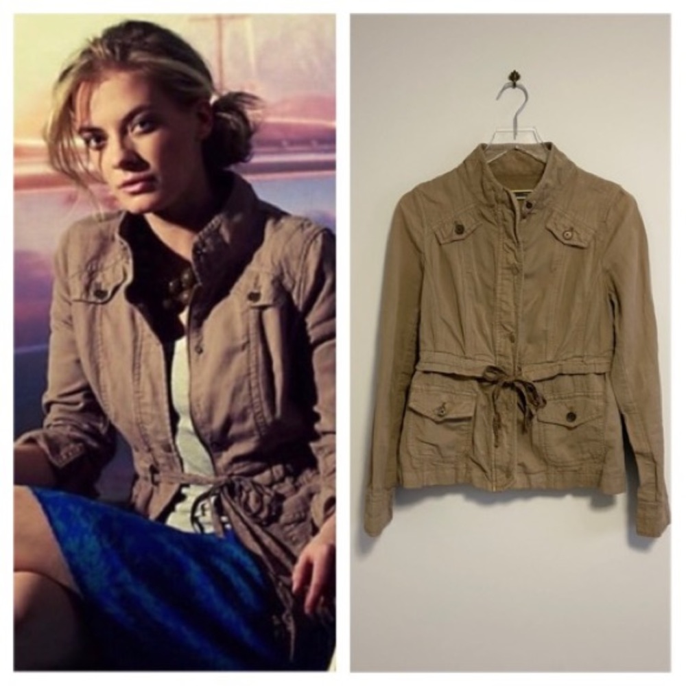 Anthropologie Khaki Utility Jacket